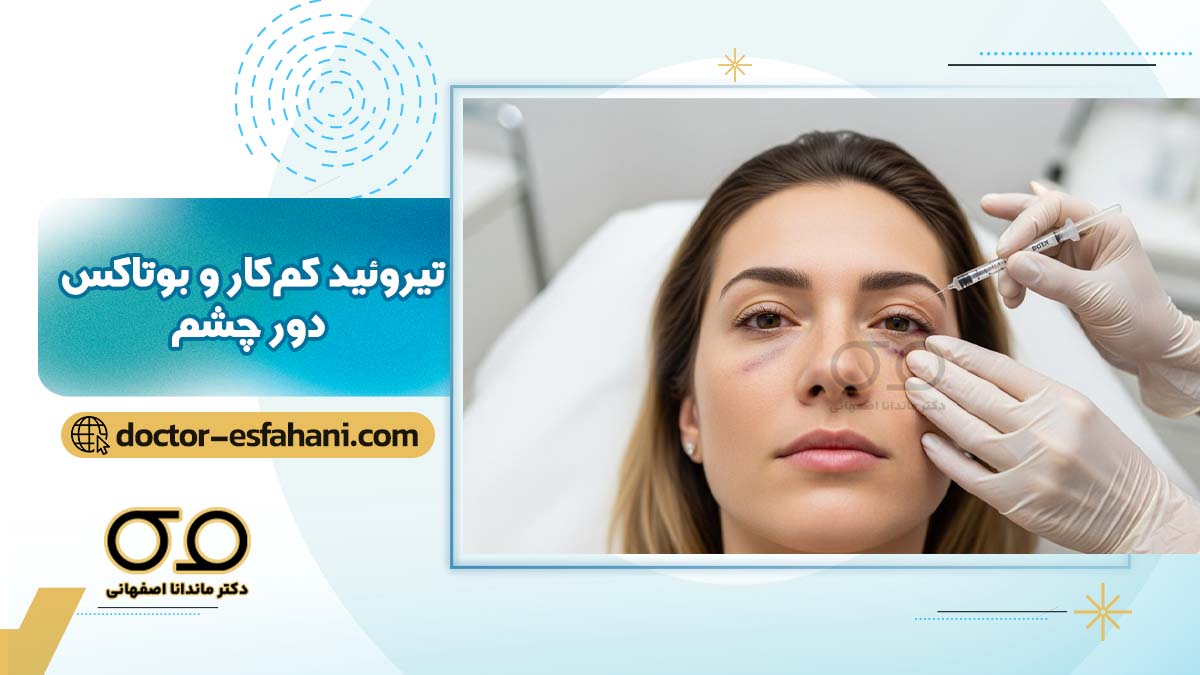 تصویر شاخص تیروئید کمکار و بوتاکس دور چشم